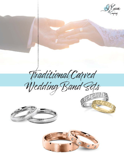 Traditional Carved Wedding Band Sets | kozza.com